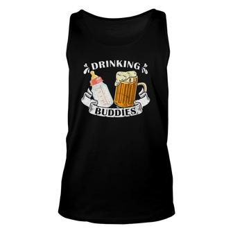 Drinking Buddies Dad And Baby Drinking Team Father's Day Unisex Tank Top | Mazezy