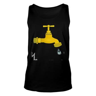 Dripping Faucet Leaky Faucet Drip Plumber Gift Unisex Tank Top | Mazezy