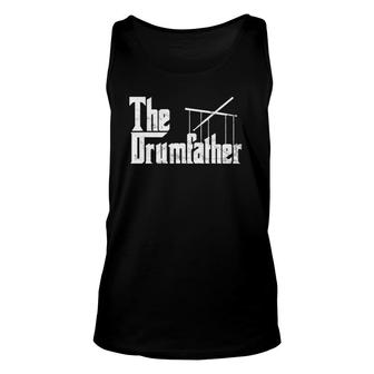 Drummer Humor The Drumfather Funny Drum Kit Unisex Tank Top | Mazezy UK