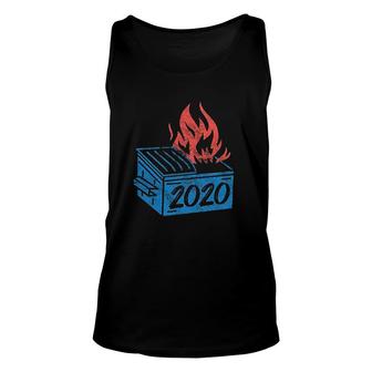 Dumpster Fire 2020 Funny Meme Unisex Tank Top | Mazezy