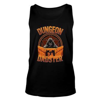Dungeon Dadster Rpg Gamer Dice Roll Master Unisex Tank Top | Mazezy