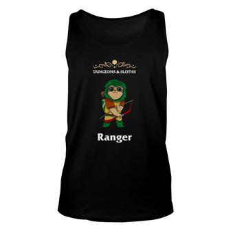 Dungeons And Sloths Rpg D20 Ranger Role Playing Fantasy Gamer Tank Top | Mazezy AU