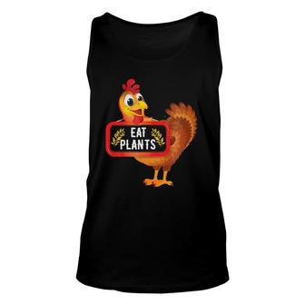 Eat Plants Vegan Vegetarian Turkey Thanksgiving Unisex Tank Top | Mazezy