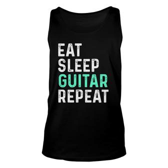 Eat Sleep Guitar Repeat Unisex Tank Top | Mazezy