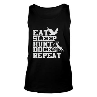 Eat Sleep Hunt Duck Repeat Hunting Hunter Unisex Tank Top - Thegiftio