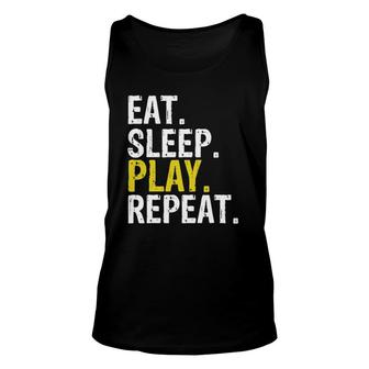 Eat Sleep Play Repeat Gift Funny Gamer Unisex Tank Top | Mazezy