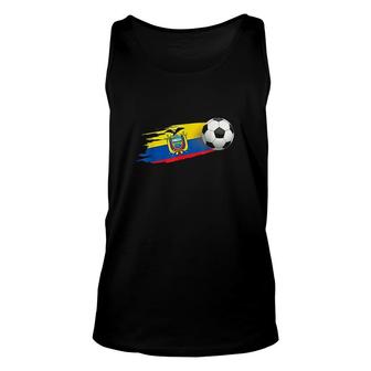 Ecuador Soccer Ball Ecuador Flag Jersey Unisex Tank Top | Mazezy