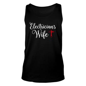 Womens Electricians Wife Who Loves Electrician Husband Tank Top | Mazezy