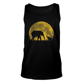 Elephant And Moon Safari -African Wildlife Unisex Tank Top | Mazezy