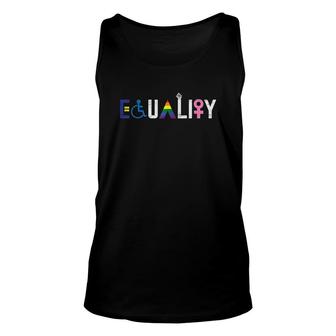 Equality Pwd Lgbt Black Pride Raised Fist Women Rights Gift Unisex Tank Top | Mazezy