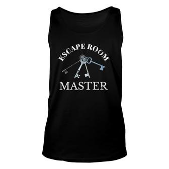 Escape Room Master - Escape Room Birthday Party Gift Unisex Tank Top | Mazezy