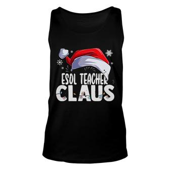 Esol Teacher Santa Claus Christmas Matching Costume Unisex Tank Top | Mazezy
