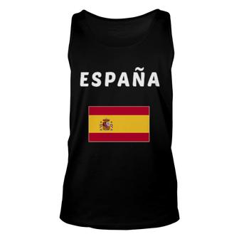 Espana Spain Flag Souvenir Spanade Unisex Tank Top | Mazezy