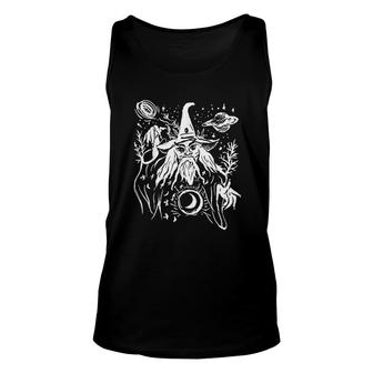 Evil Wizard Horror Goth Punk Witchy Unisex Tank Top | Mazezy