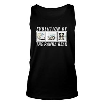Evolution Of The Panda Bear Funny Animal Gift Unisex Tank Top | Mazezy