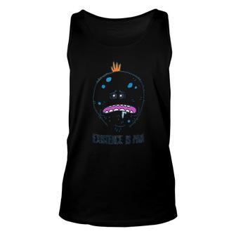 Existence Is Pain Character Blue Unisex Tank Top | Mazezy