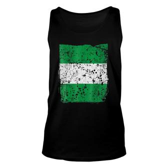 Faded Nigerian Flag, Distressed Flag Of Nigeria Unisex Tank Top | Mazezy