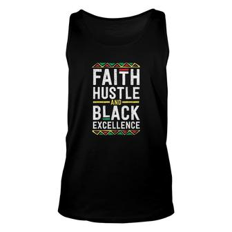 Faith Hustle And Black Excellence Unisex Tank Top | Mazezy UK