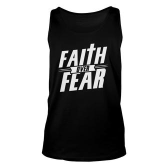 Faith Over Fear Pray Hope Belief Christian Unisex Tank Top