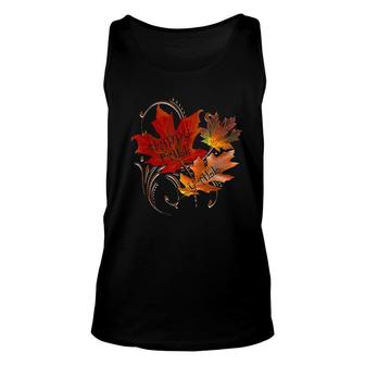 Fall Quote Happy Fall Yall Cute Thanksgiving Design Autumn Unisex Tank Top