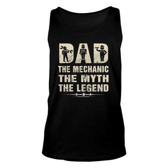 Family 365 Mechanic Dad Mechanics Father's Day Gift Unisex Tank Top | Mazezy