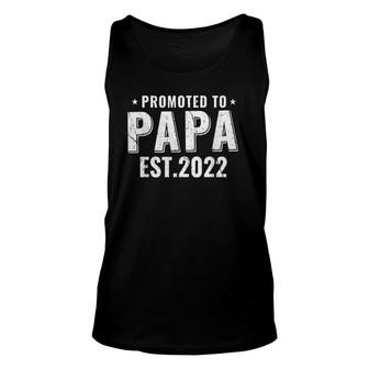 Family Promoted To Papa 2022 Dad Gift For Men Unisex Tank Top | Mazezy