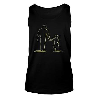 Father And Daughter Daddy's Girl Or Caring Dad Unisex Tank Top | Mazezy