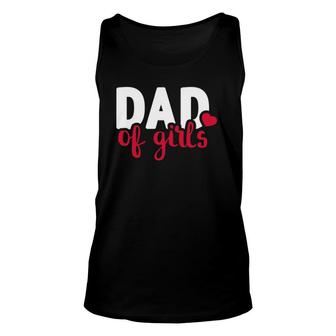 Father’S Day Dad Of Girls Hearts Gift Unisex Tank Top | Mazezy