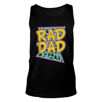 Father's Day Gift For Daddy Rad Dad Unisex Tank Top | Mazezy