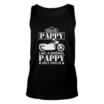 Mens Fathers Day Like A Normal Biker Pappy Only Cooler Motorcycle Tank Top | Mazezy