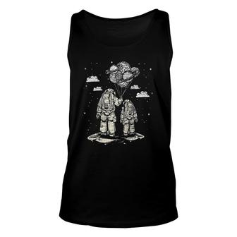 Father's Day Space Science Astronomy Lover Dad Son Astronaut Tank Top | Mazezy