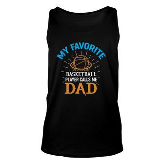 Mens My Favorite Basketball Player Calls Me Dad Sports Tank Top | Mazezy