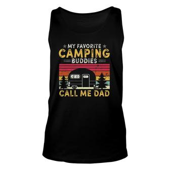 Mens My Favorite Camping Buddies Call Me Dad Father's Day Vintage Tank Top | Mazezy