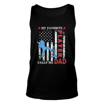 Mens Favorite Tee Ball Player Calls Me Dad Usa Flag Father's Day Tank Top | Mazezy CA