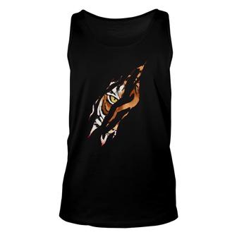 Fearless Tiger Eye Claw Silhouette Lunar Year 2022 Ver2 Unisex Tank Top | Mazezy