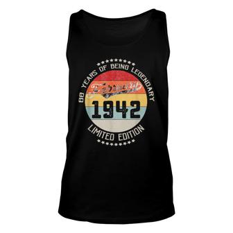 February 1942 80Th Yrs Old Birthday 80 Years Being Legendary Tank Top | Mazezy
