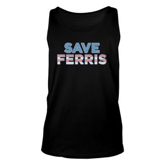 Ferris Bueller Save Ferris Stars & Stripes Unisex Tank Top | Mazezy