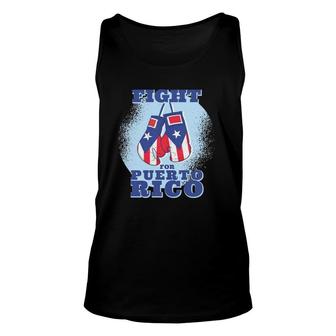 Fight For Puerto Rico Boxing Gloves Unisex Tank Top | Mazezy