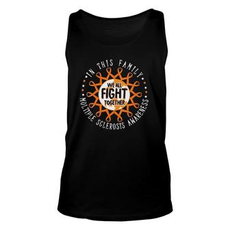Womens We All Fight Together Multiple Sclerosis Awareness Ms V-Neck Tank Top | Mazezy