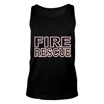 Fire Rescue Fire Department Unisex Tank Top | Mazezy