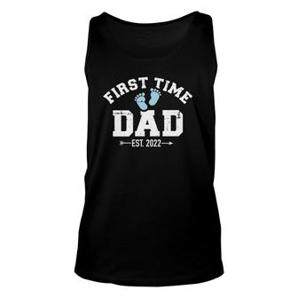 First Time Dad 2022 Pregnancy Announcement Unisex Tank Top | Mazezy