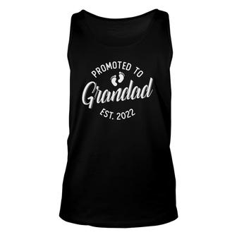 First Time Grandad Promoted To Grandad 2022 Birth Surprise Unisex Tank Top | Mazezy