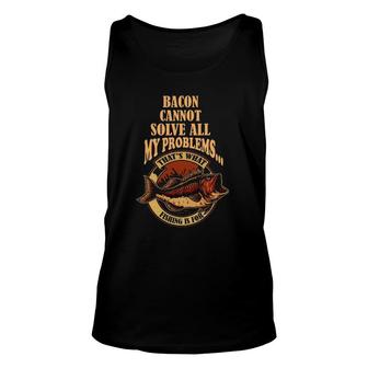 Fishing Pajamas For Mens Tournament Gag Gifts Bacon Dad Man Unisex Tank Top | Mazezy