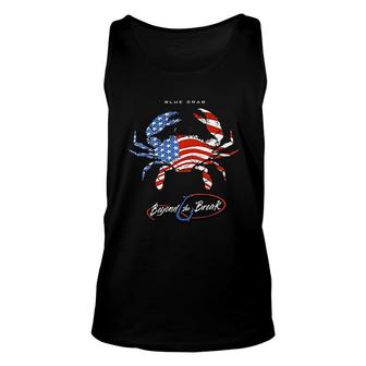 Fishing Patriotic Blue Claw Crab Unisex Tank Top | Mazezy CA