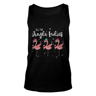 Flamingo All The Jingle Ladies Unisex Tank Top | Mazezy
