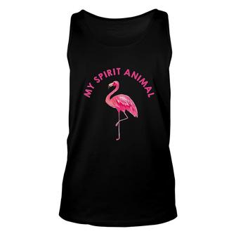 Flamingo Spirit Animal Cute Flamingo Lover Unisex Tank Top | Mazezy