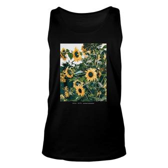 Floral Sunflower Streetwear Aesthetic Fashion Graphic Unisex Tank Top | Mazezy AU
