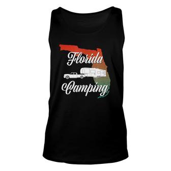 Florida Camping Rv With Fifth Wheel Camper Unisex Tank Top | Mazezy