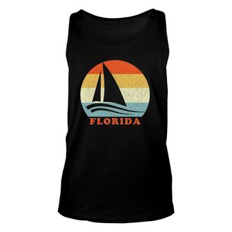 Florida Vacation Vintage Retro Sailboat Unisex Tank Top | Mazezy