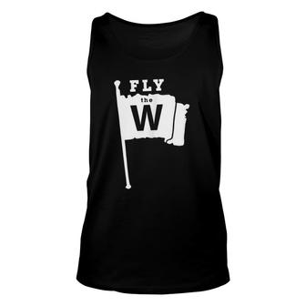 Fly The W Chicago Baseball Winning Flag Unisex Tank Top | Mazezy